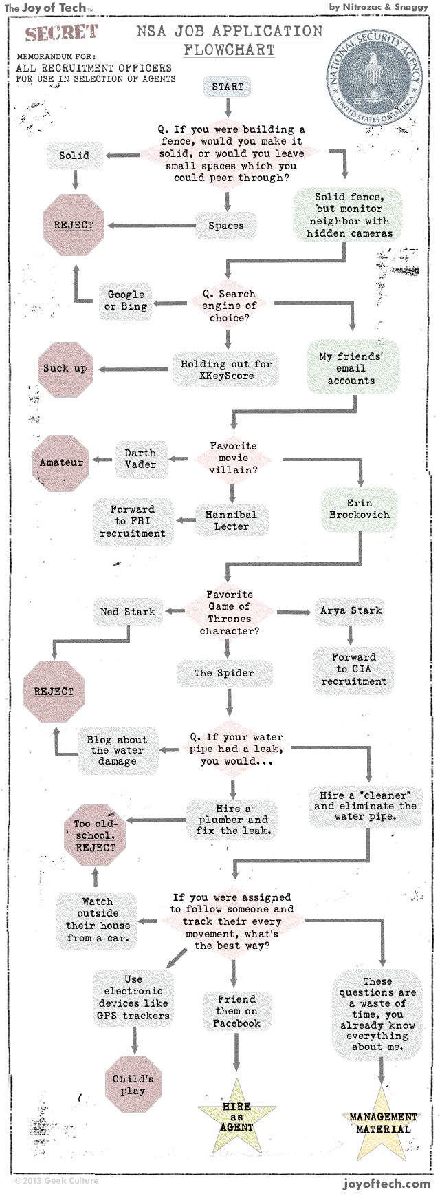 NSA Job Application flowchart