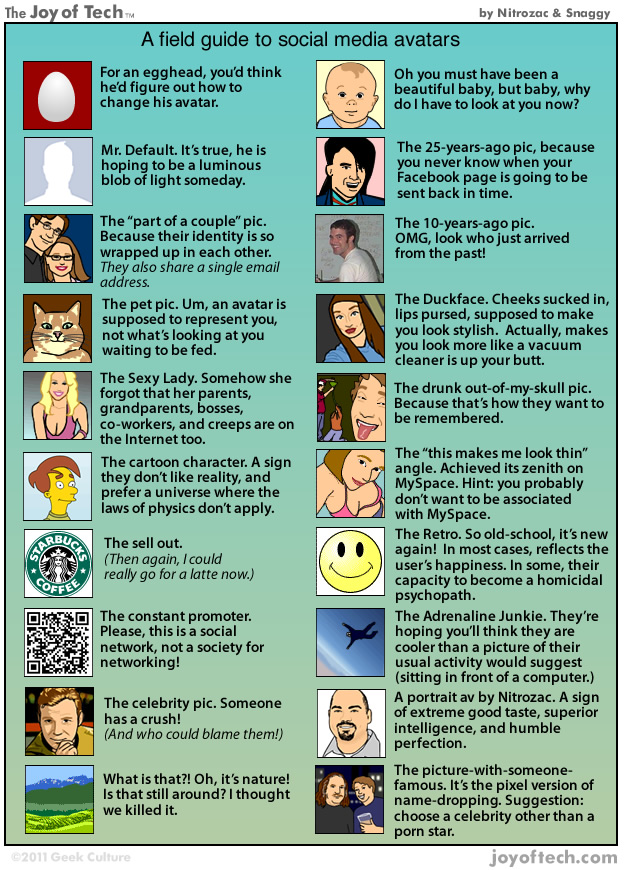 A Field Guide to Social Media Avatars